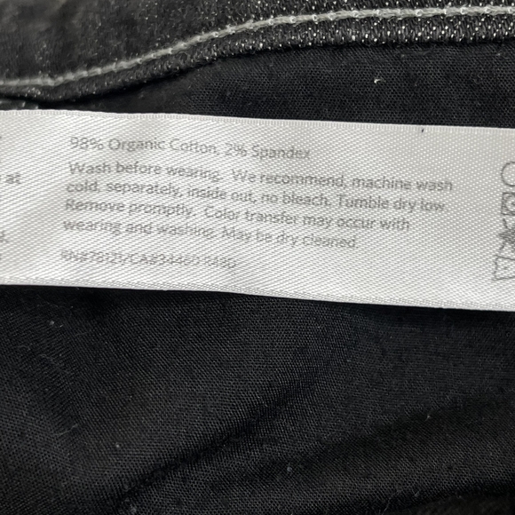 2/$30 Eileen Fisher Organic Denim Skinny Jeans 4 Rinsed Black Mid Rise #6653 - Picture 13 of 15